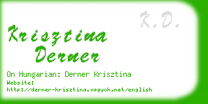krisztina derner business card